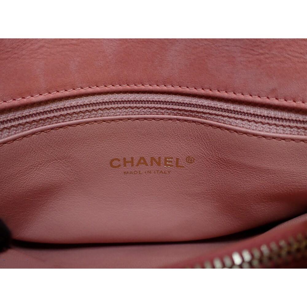 Chanel Patchwork Flap Bag Pink CC Snakeskin Paris-Cuba Medium Iridescent Chevron - Picture 13 of 16